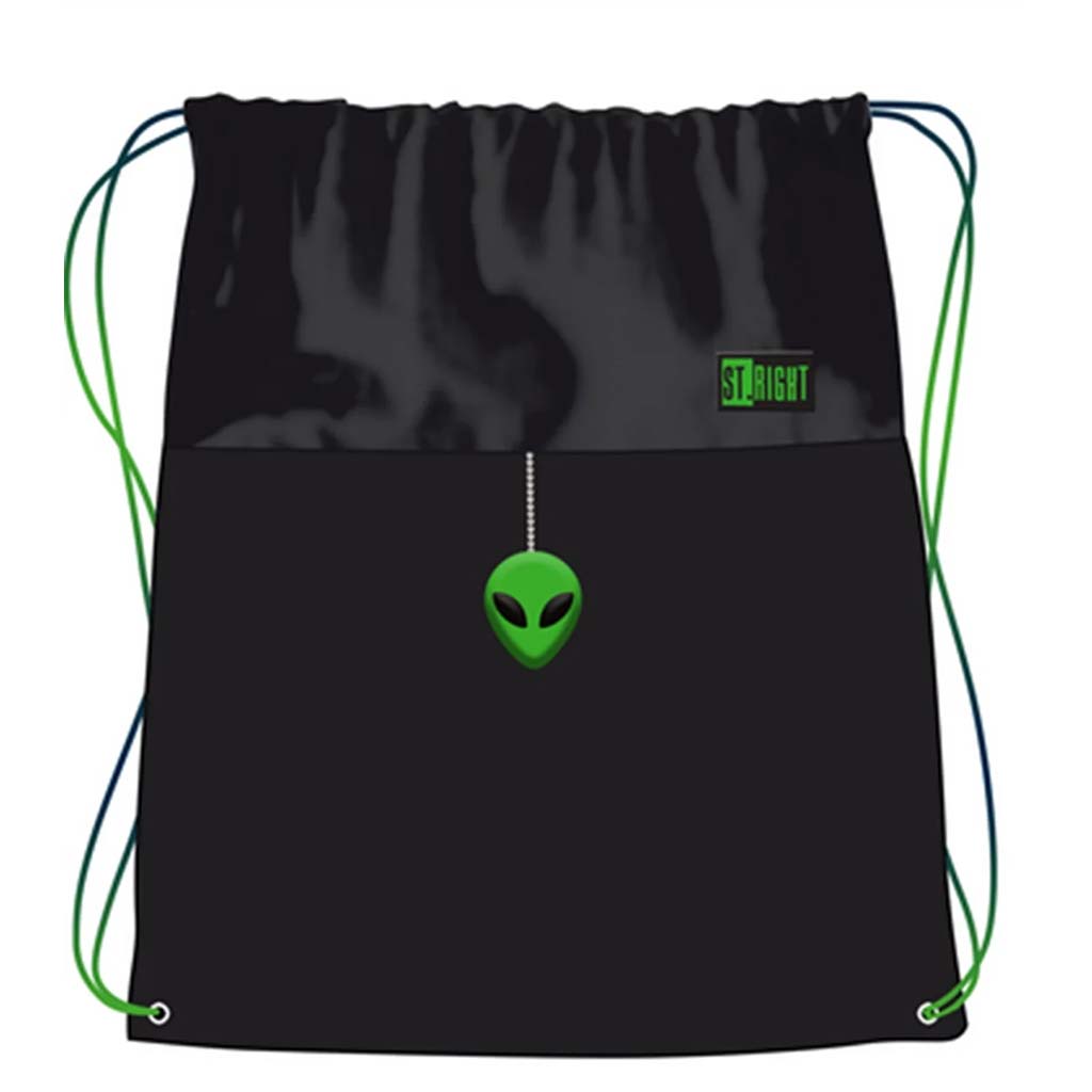 St.Right Green Power Alien worek na buty, worek sportowy 43x34 cm kép 1