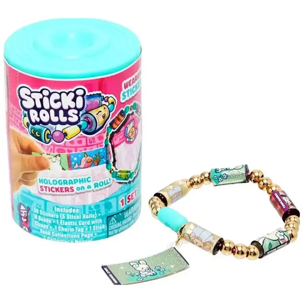 Sticki Rolls: Niespodzianka z naklejkami w kapsule z bransoletką kép 1
