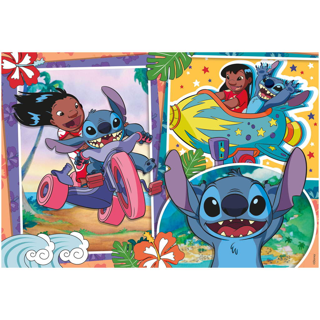 Stitch 2 w 1, puzzle 250 elementów i kolorowanka 50x35 cm - Lisciani kép 2