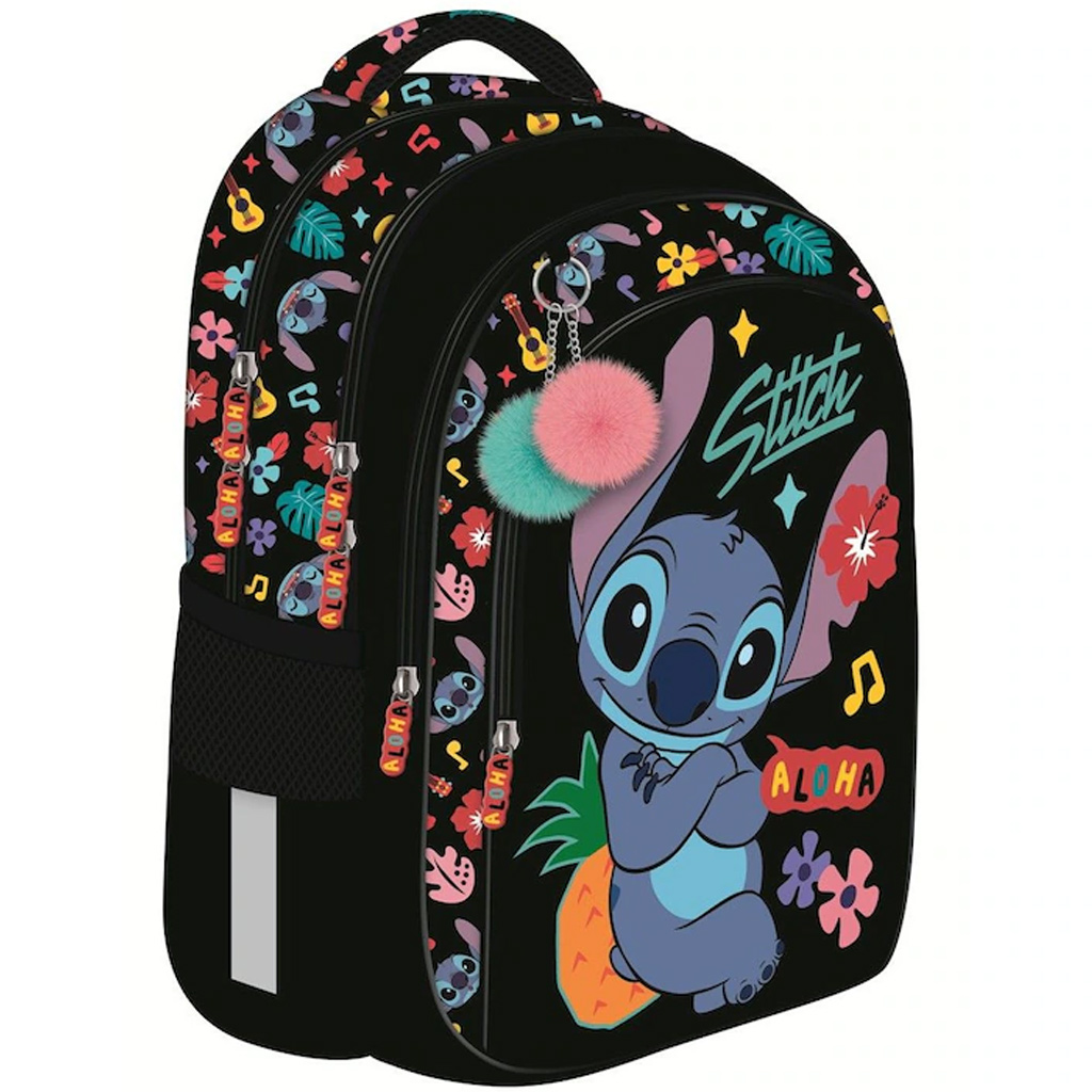 Stitch czarny plecak szkolny aloha BPL58 40x29x19 cm kép 1