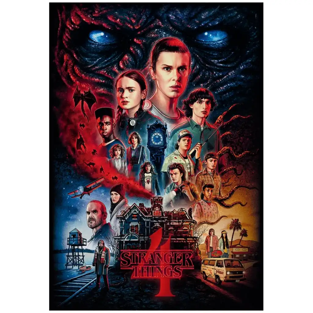 Stranger Things, sezon 4, puzzle 1000 elementów z plakatem - Clementoni kép 2