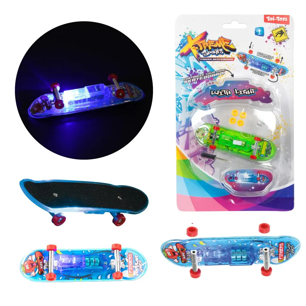 Świecąca fingerboard deskorolka na palce w różnych wariantach 1 szt. kép 2