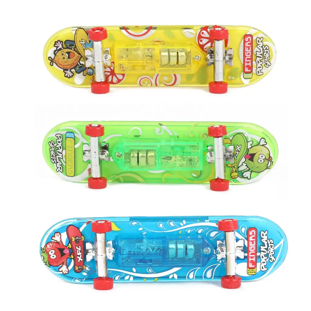 Świecąca fingerboard deskorolka na palce w różnych wariantach 1 szt. kép 3