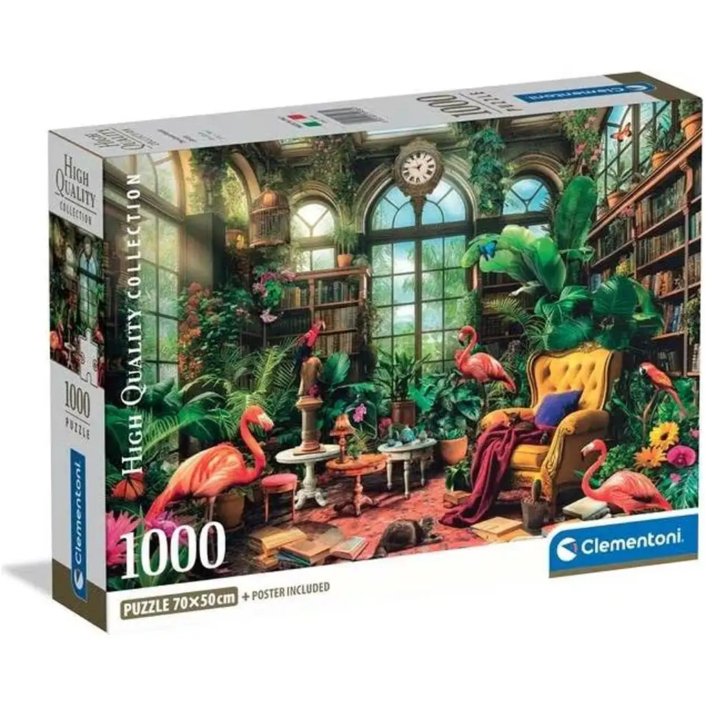 Szklana biblioteka HQC 1000-elementowe puzzle - Clementoni kép 1