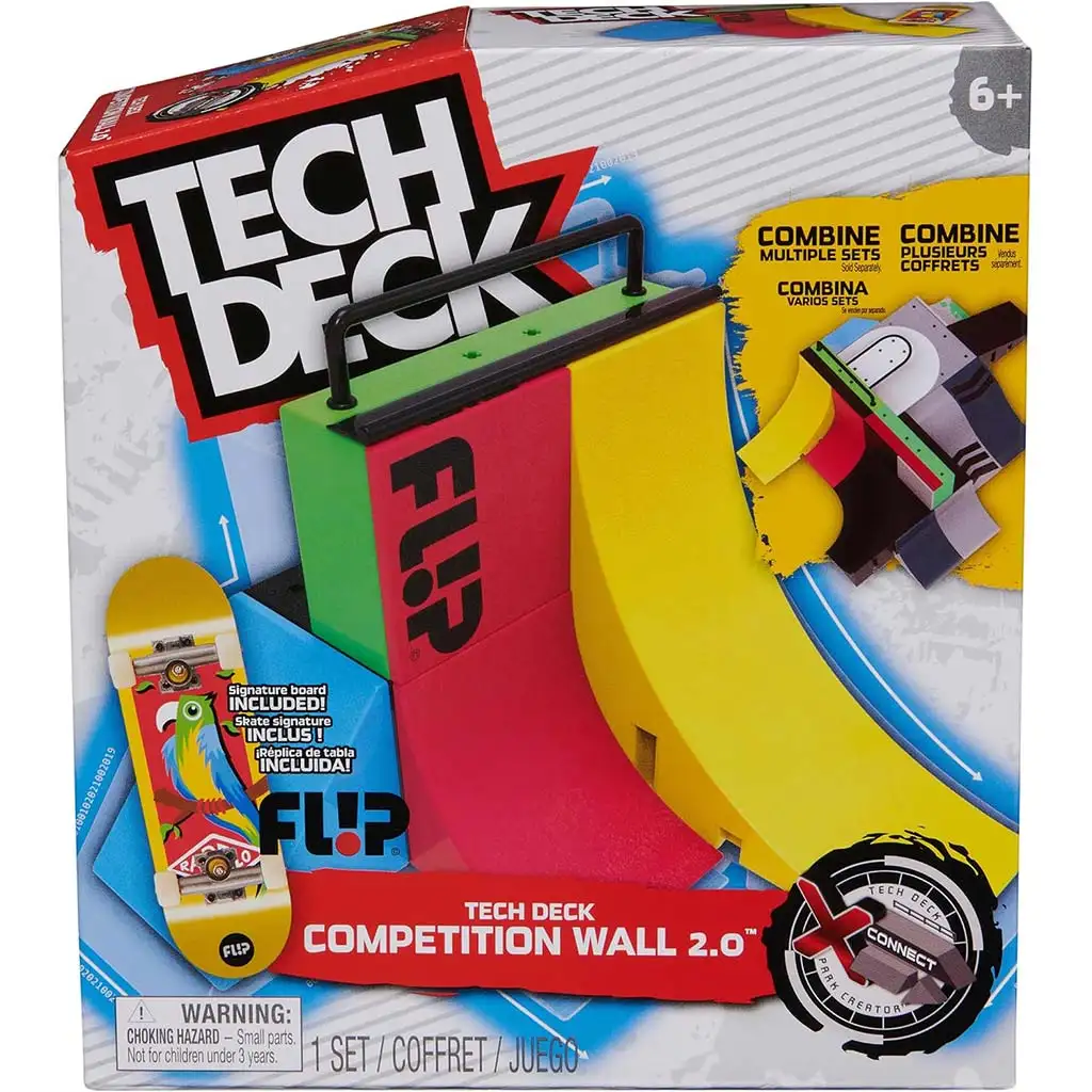 Tech Deck: Zestaw torowy Competition Wall 2.0 ze specjalną deskorolką na palce - Spin Master kép 1