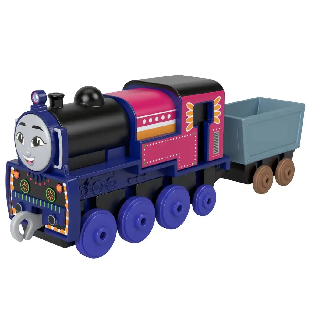 Thomas i przyjaciele: Metalowa lokomotywa Ashima z wagonem węglowym - Mattel kép 2