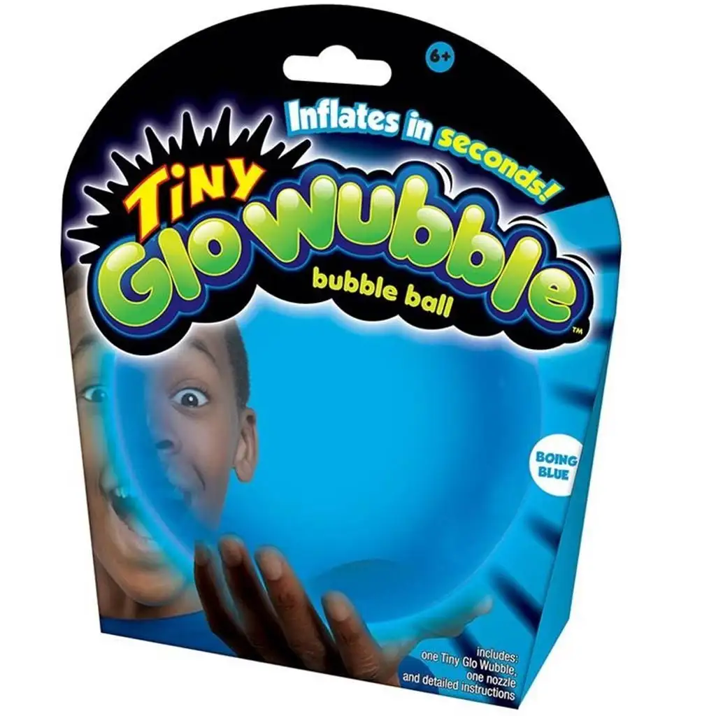 Tiny Wubble świecąca w ciemności niebieska piłka bąbelkowa 30 cm kép 1