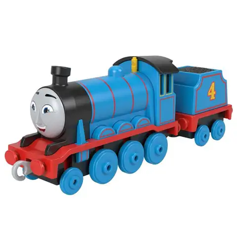 Tomek i przyjaciele: lokomotywa Gordon z wagonem - Mattel kép 2