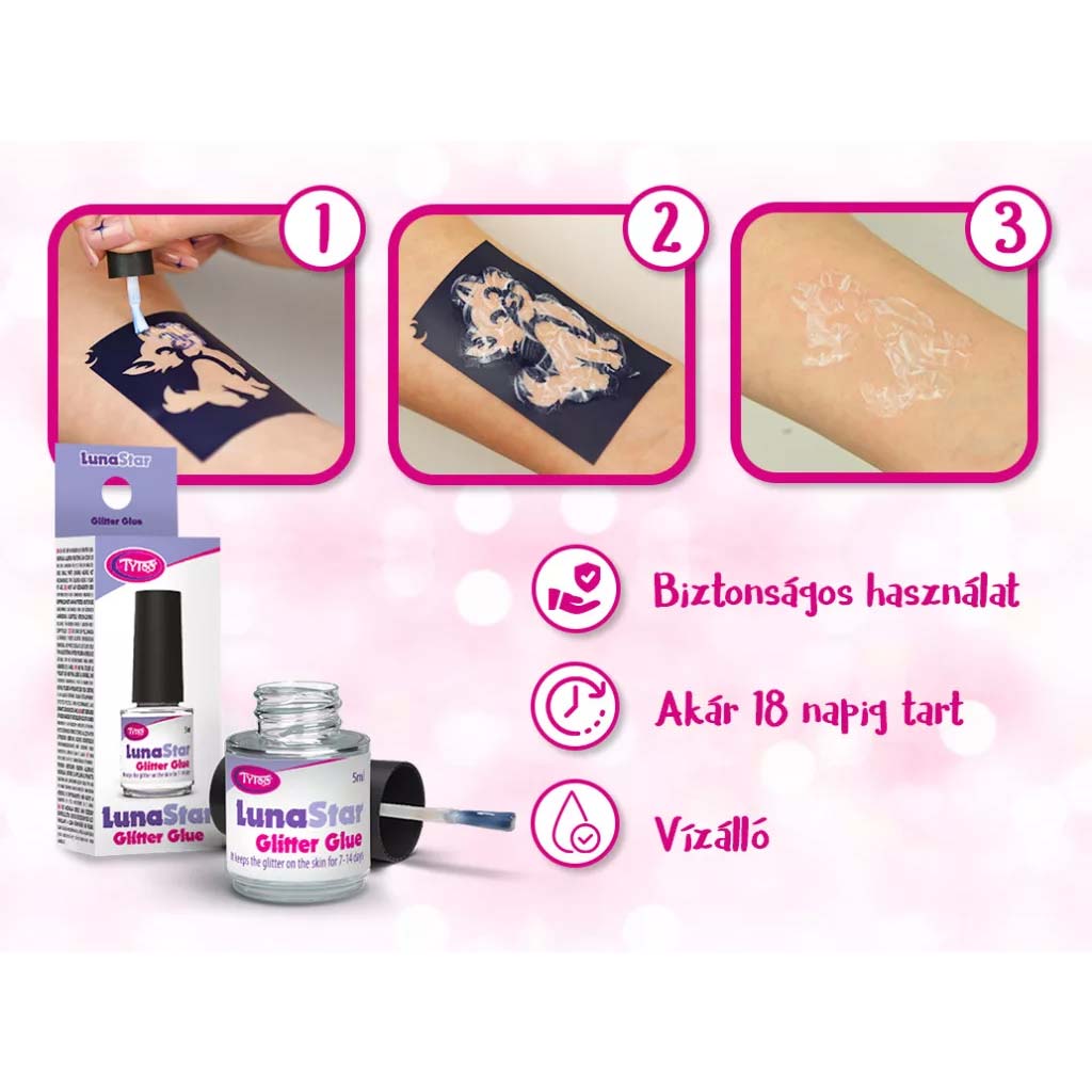 TyToo: LunaStar klej do tatuaży brokatowych 5 ml kép 2