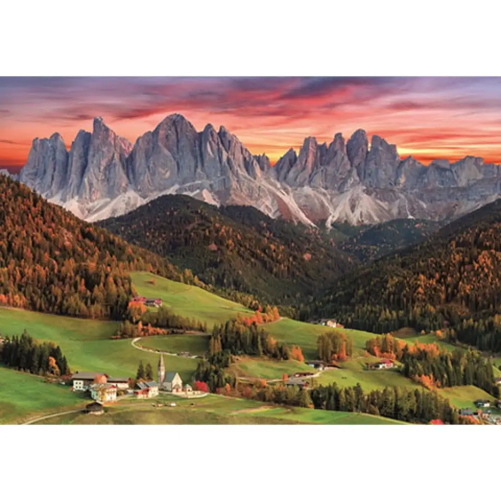 Val di Funes, Włochy HQC puzzle 2000 elementów – Clementoni kép 2