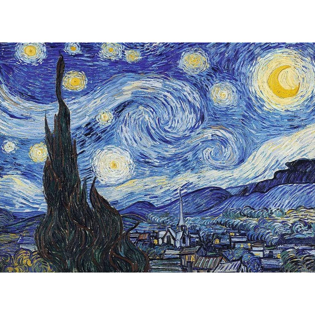 Van Gogh: Gwiaździsta noc, drewniane puzzle 200 elementów - Trefl kép 2