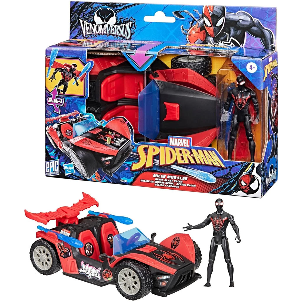 VenomVersus Miles Morales Remix Blast Racer z figurką - Hasbro kép 1