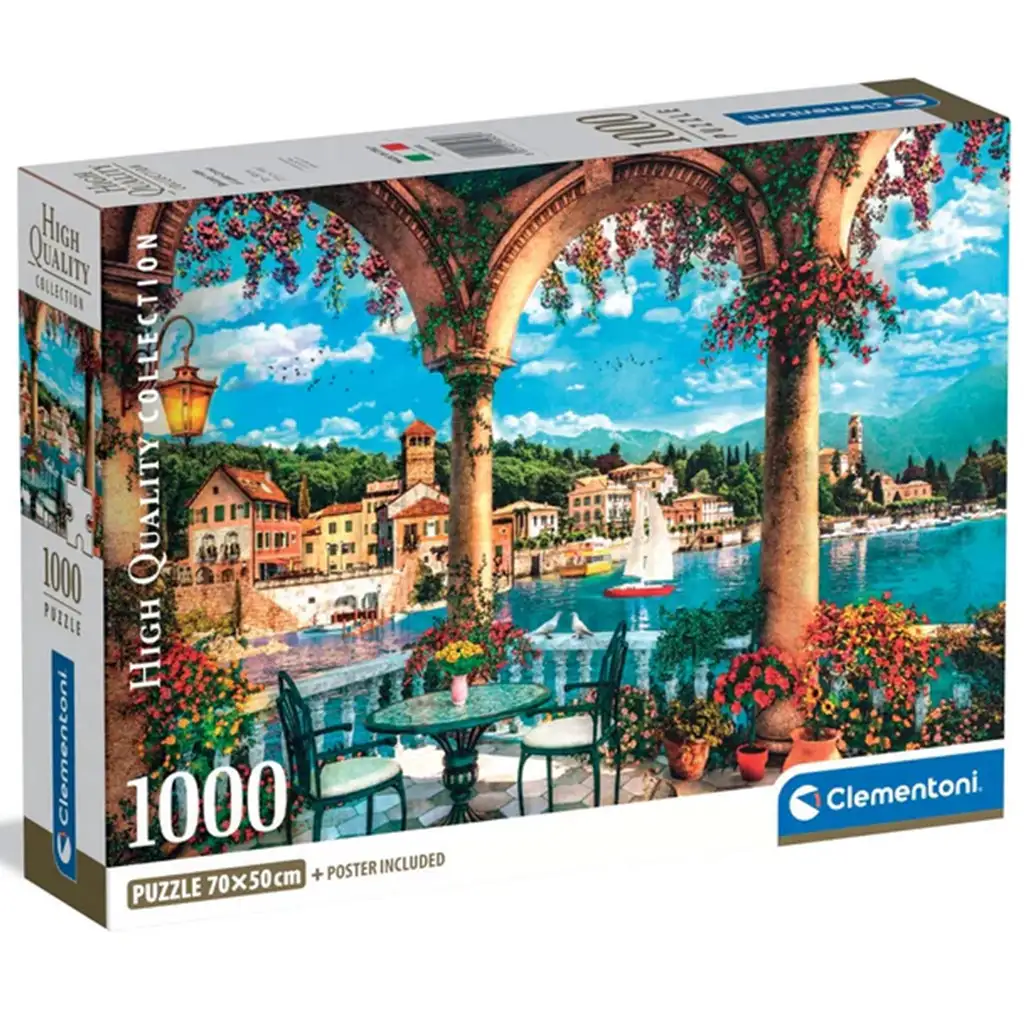Widok na jezioro Como 1000-elementowe puzzle HQC - Clementoni kép 1