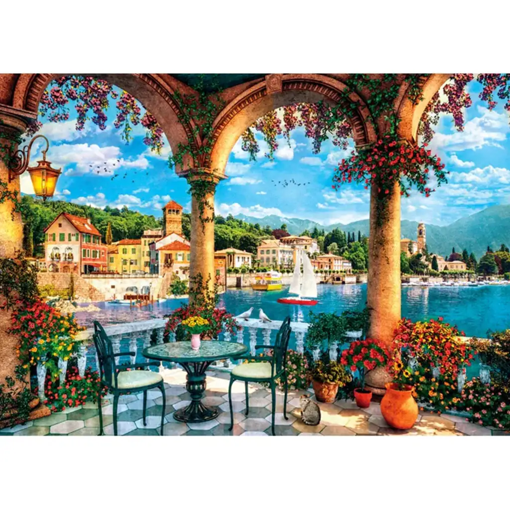 Widok na jezioro Como 1000-elementowe puzzle HQC - Clementoni kép 2