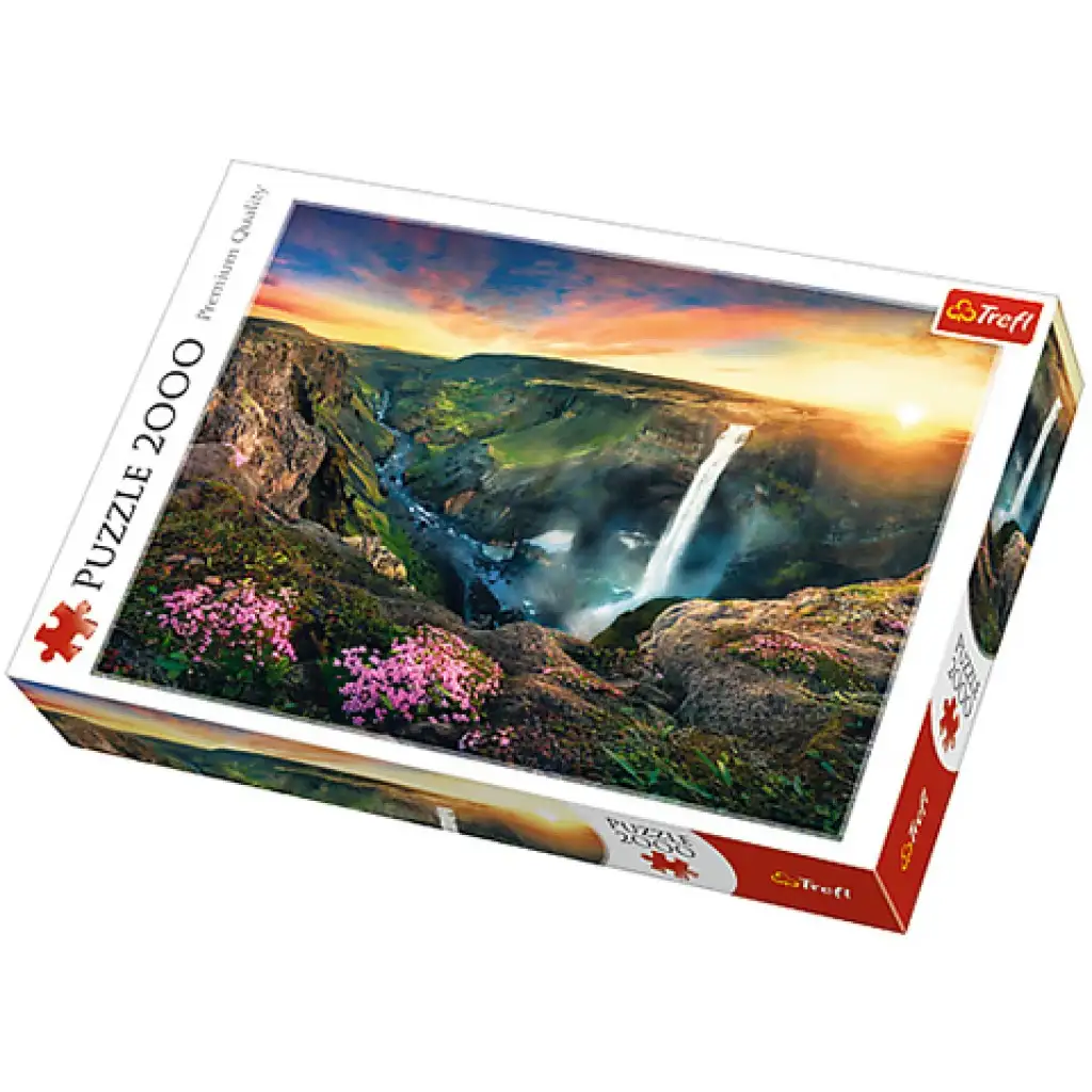 Wodospad Haifoss, Islandia puzzle 2000 elementów - Trefl kép 1