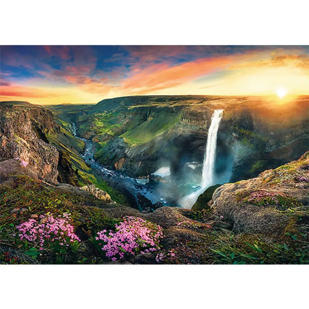 Wodospad Haifoss, Islandia puzzle 2000 elementów - Trefl kép 2