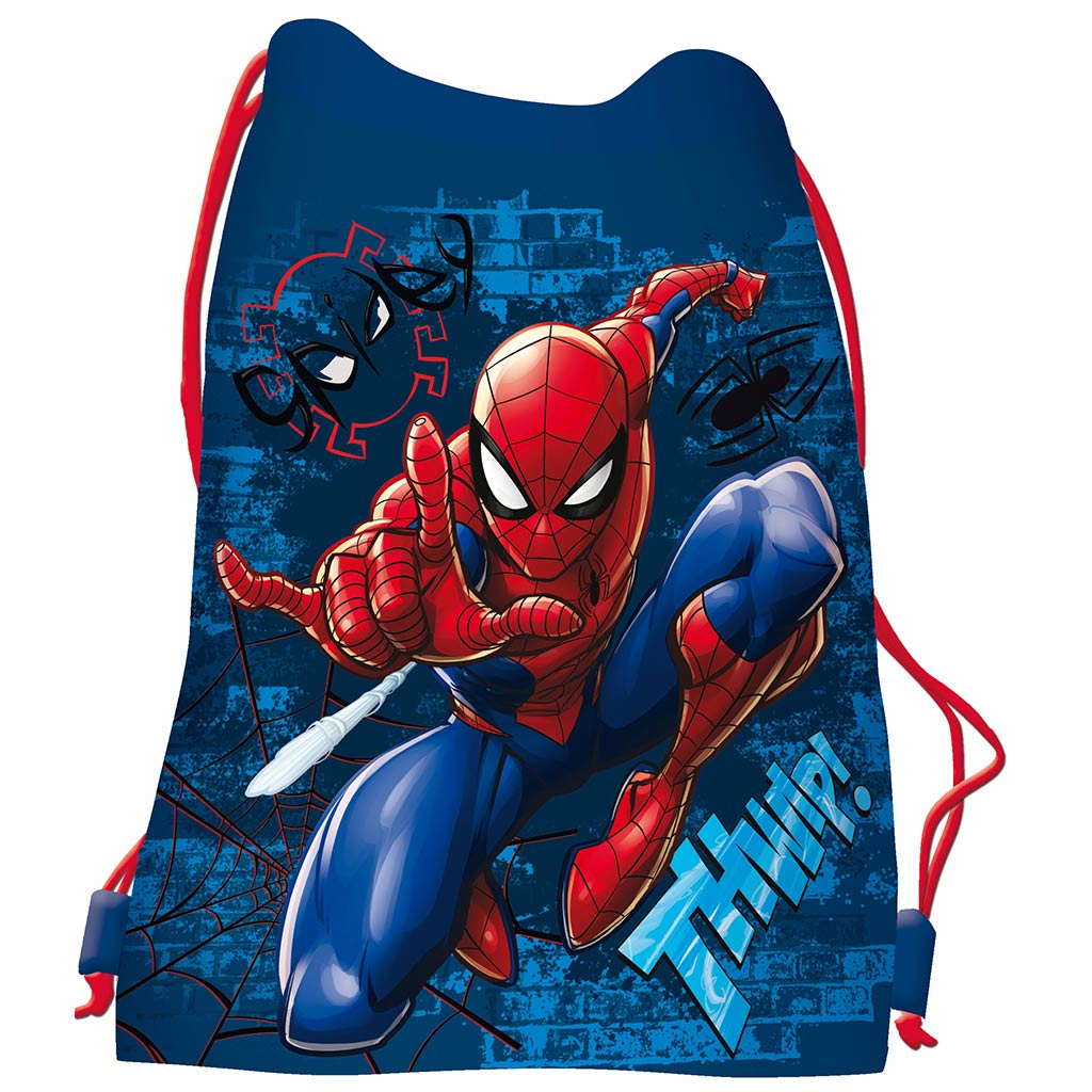 Worek sportowy Spider-Man, niebieski, 33x44 cm kép 1