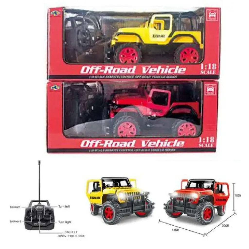 Zdalnie sterowany terenowy RC Jeep Wrangler w dwóch wariantach kolorystycznych 1/18 kép 1