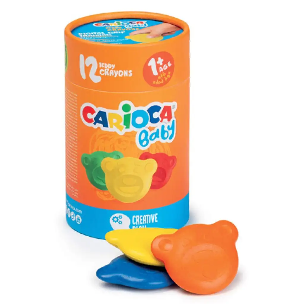 Zestaw 12 kredek w kształcie misia Baby Teddy - Carioca kép 1