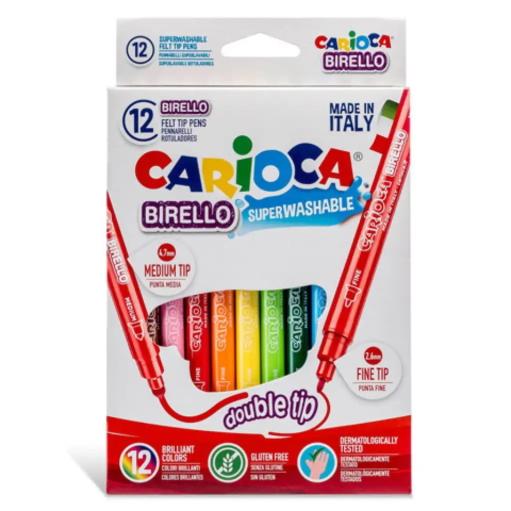 Zestaw dwustronnych flamastrów 12 szt. - Carioca kép 2