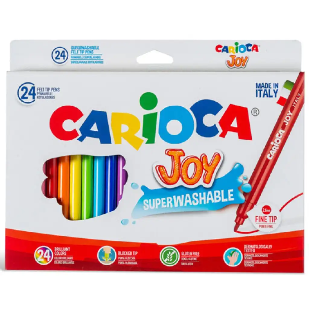 Zmywalny zestaw flamastrów 24 sztuki - Carioca kép 2