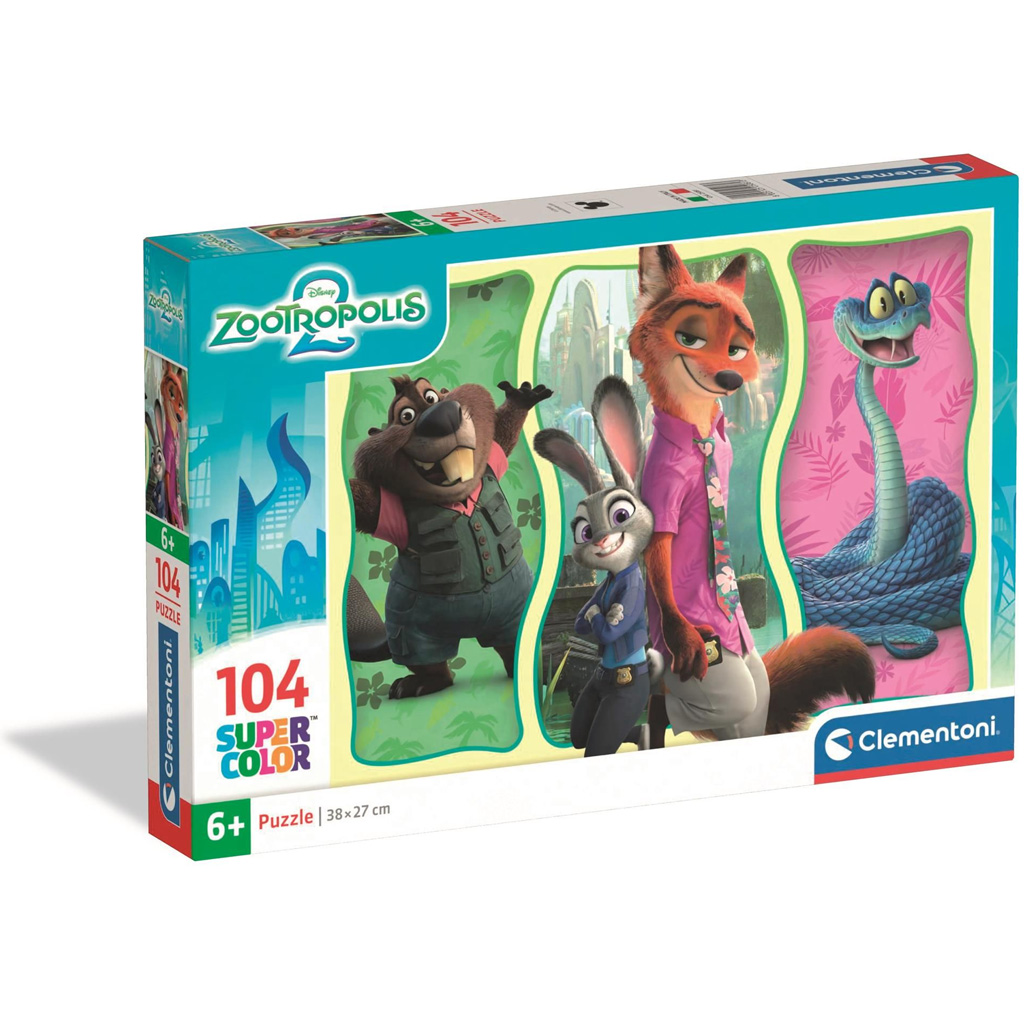 Zootropolis 2 Super Color Puzzle 104 elementów - Clementoni kép 1