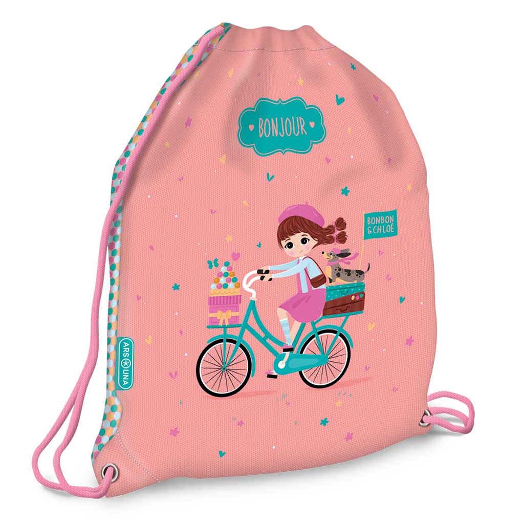 Ars Una: Bonjour worek gimnastyczny, torba sportowa 32x42 cm kép 1