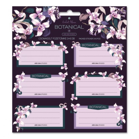 Ars Una: Botanic Orchid zapakowana etykieta na zeszyt 3x6szt kép 1