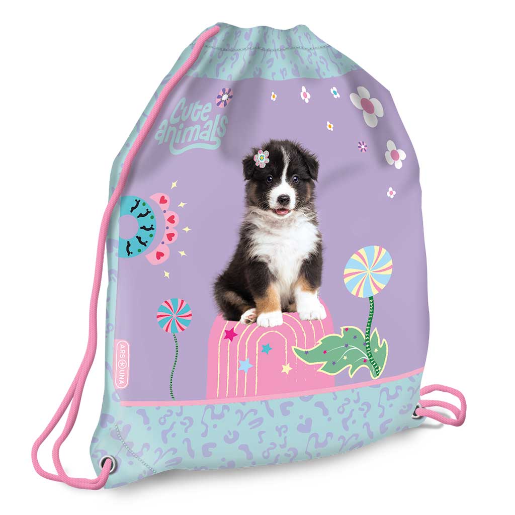 Ars Una: Cute Animals Aussie worek gimnastyczny, worek sportowy 32x42 cm kép 1