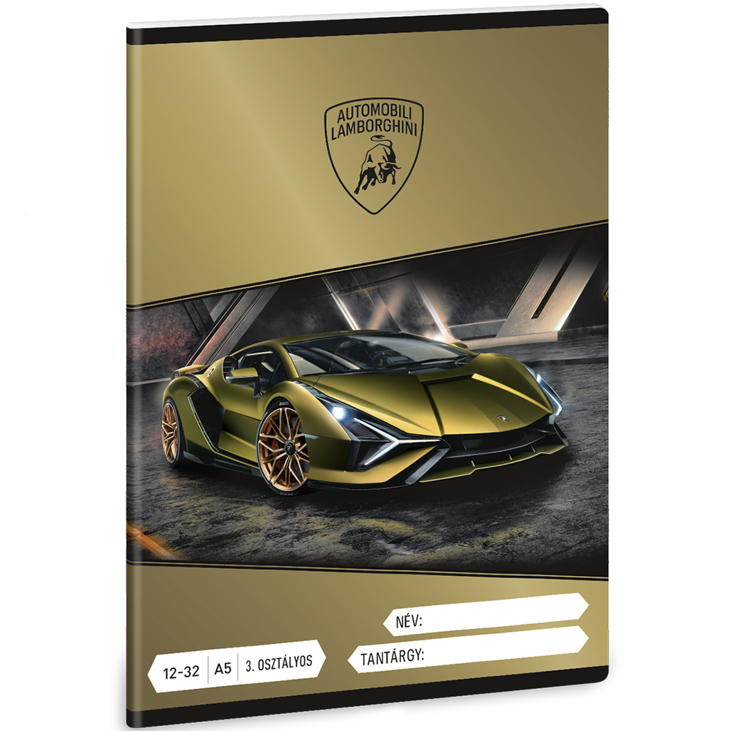 Ars Una: Lamborghini Sian A/5 zeszyt w linie dla klasy 3 kép 1