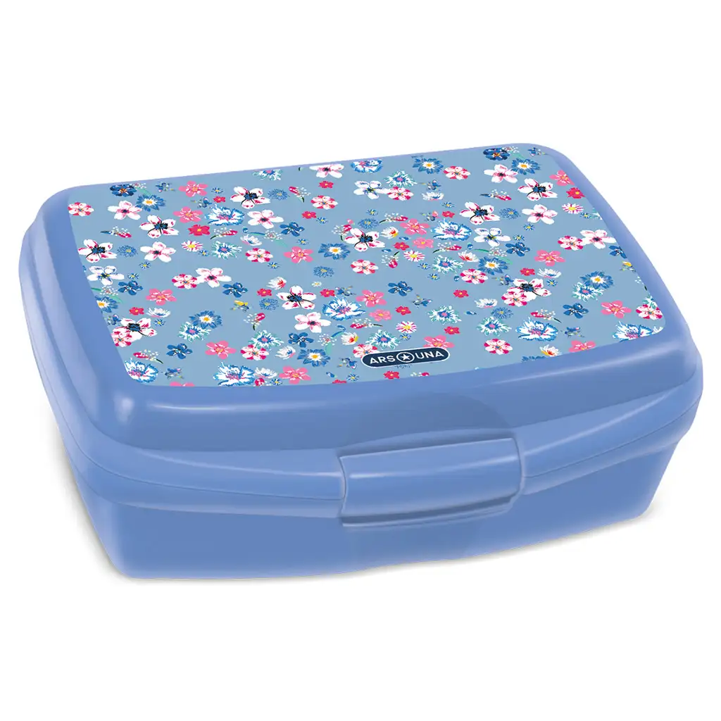 Ars Una: Pearl Blossom Blue kwieciste pudełko śniadaniowe 16,5x6x13,5 cm kép 1