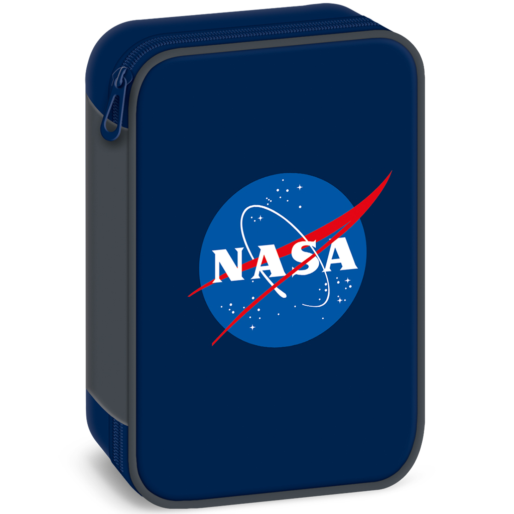 Ars Una: NASA niebieski wielopoziomowy piórnik 15,5x22,5x4,5 cm kép 1