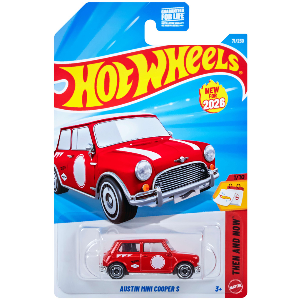 Hot Wheels: Austin Mini Cooper S samochód 1/64 - Mattel kép 1
