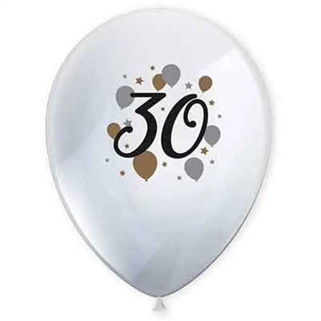 "30" lat balon lateksowy zestaw 6 sztuk kép 1