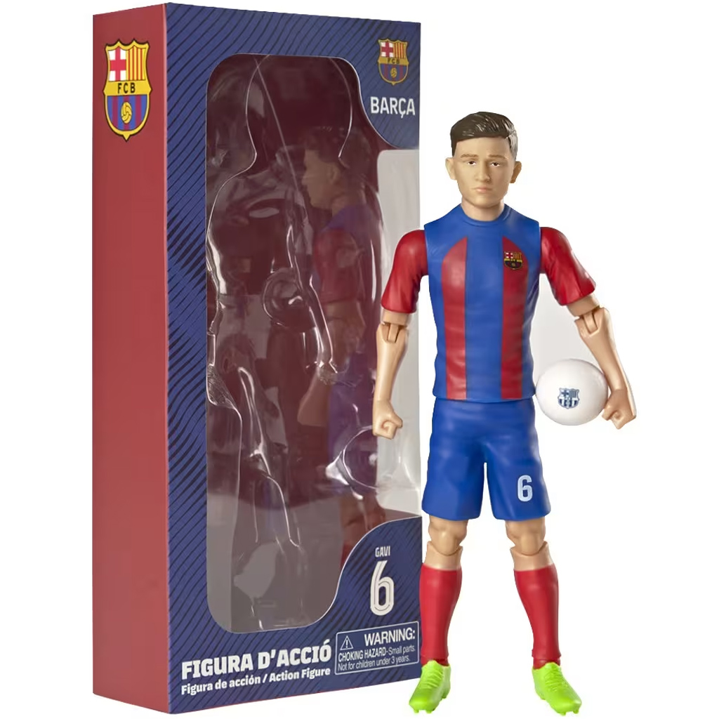 Figurka akcji piłkarza, 20 cm - FC Barcelona, Gavi w koszulce z numerem 6 kép 1