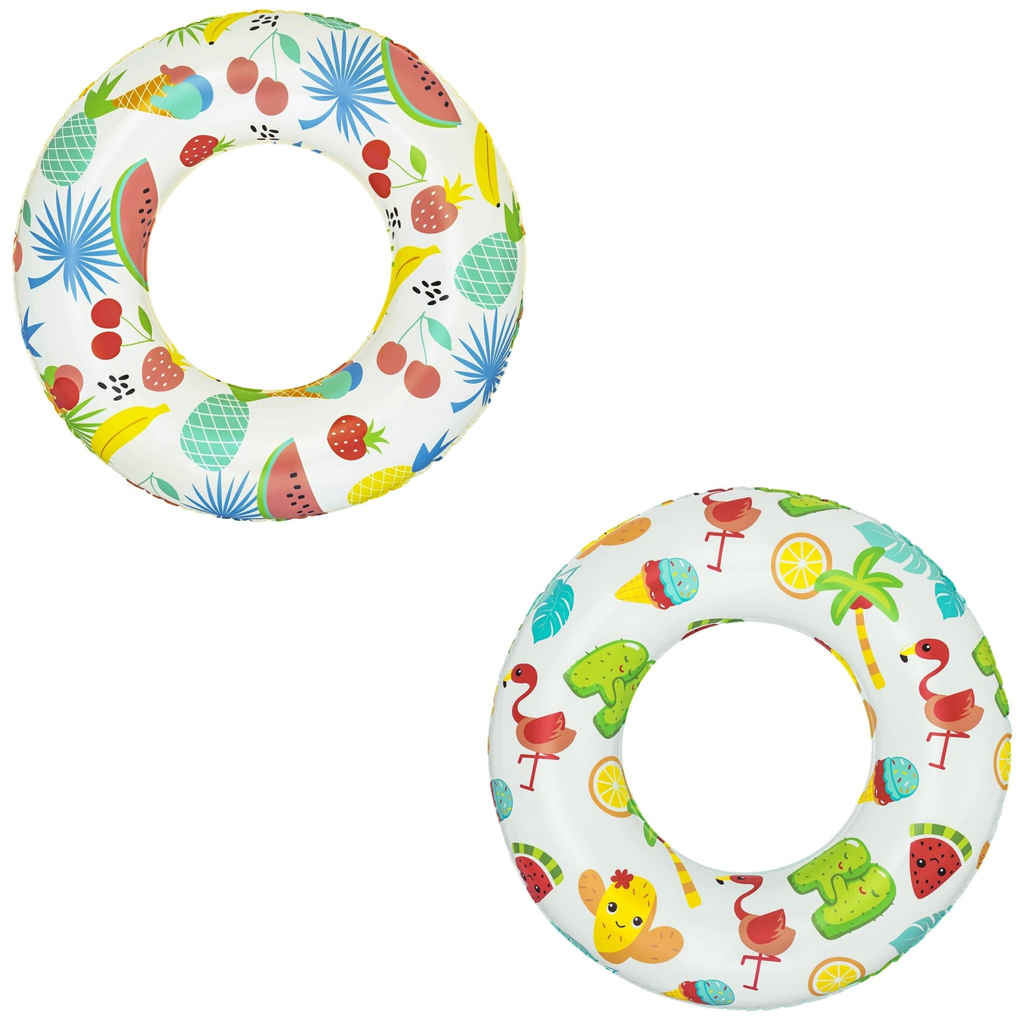 Bestway: Wesołe koło do pływania w tropikalny wzór, dostępne w dwóch wariantach, 61 cm, 1 szt. kép 1