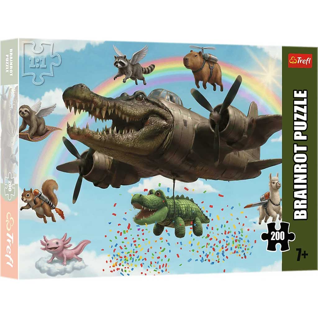 Brainrot: Bombardino Crocodilo — puzzle 200 elementów - Trefl kép 1