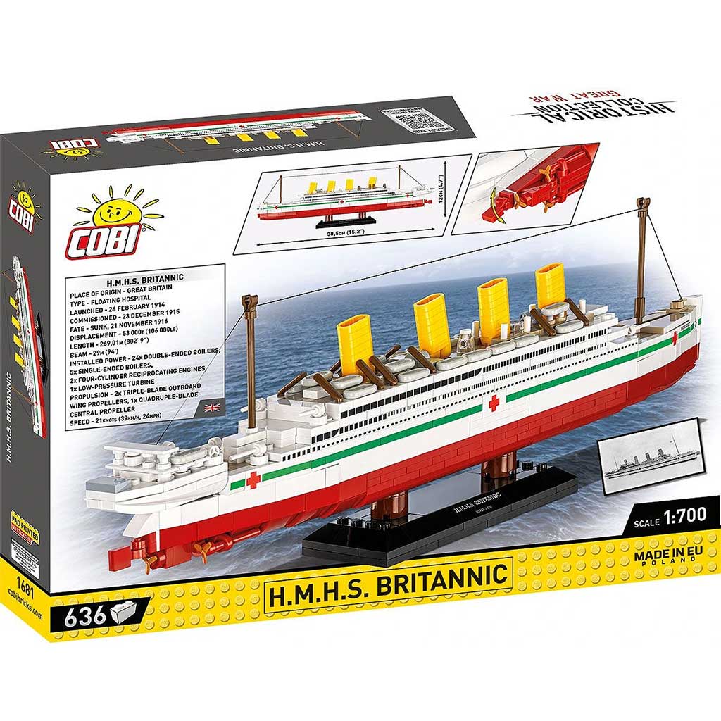 COBI: H.M.H.S. Britannic statek konstrukcyjny (1681) kép 2