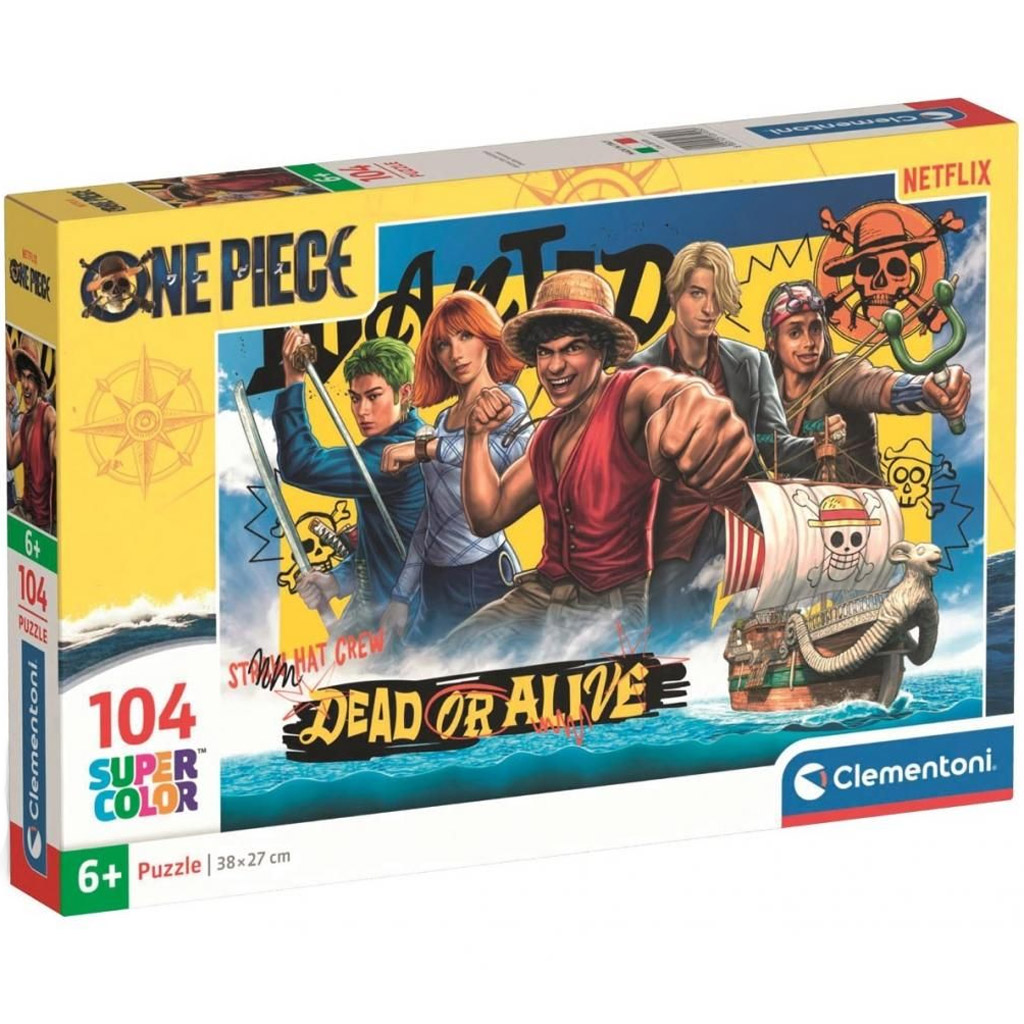 Puzzle Supercolor 104 elementy z One Piece - Clementoni kép 1