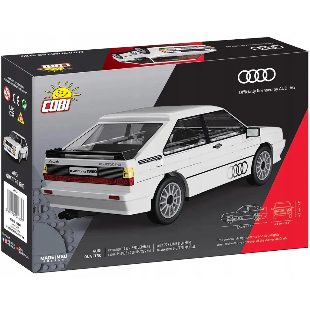 COBI: Audi Quattro 1980 białe auto klocki (24665) kép 5