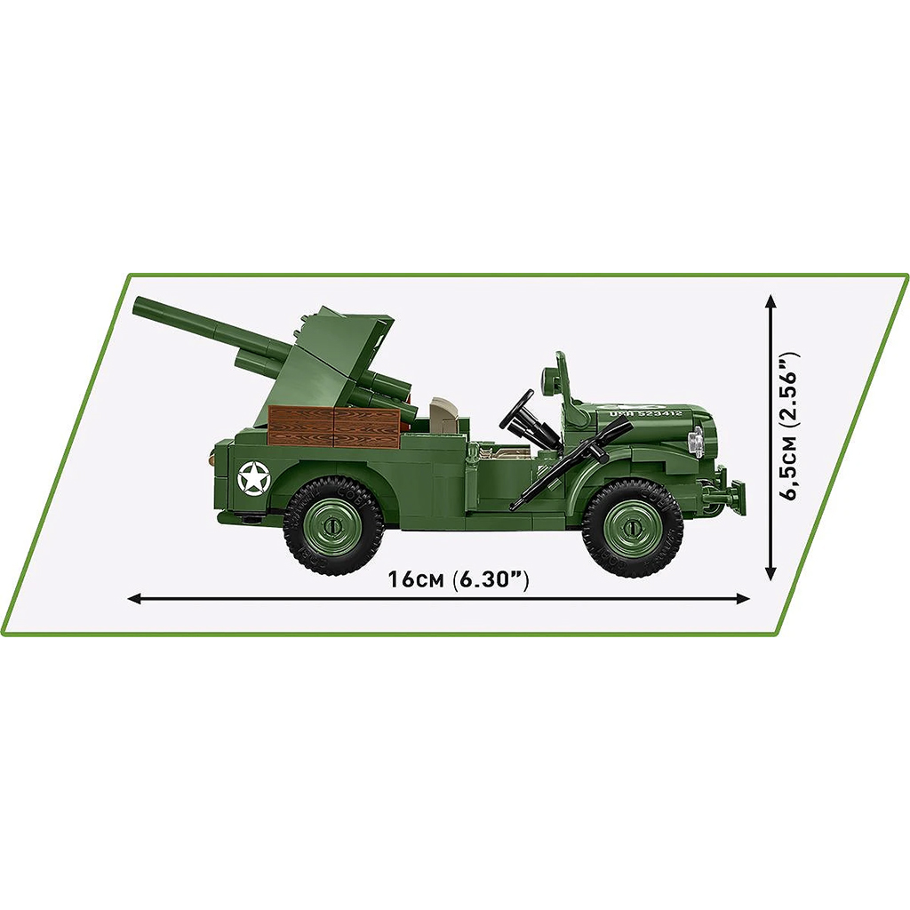 COBI: II wojna światowa 37mm GMC M6 Fargo zestaw konstrukcyjny (3116) kép 4