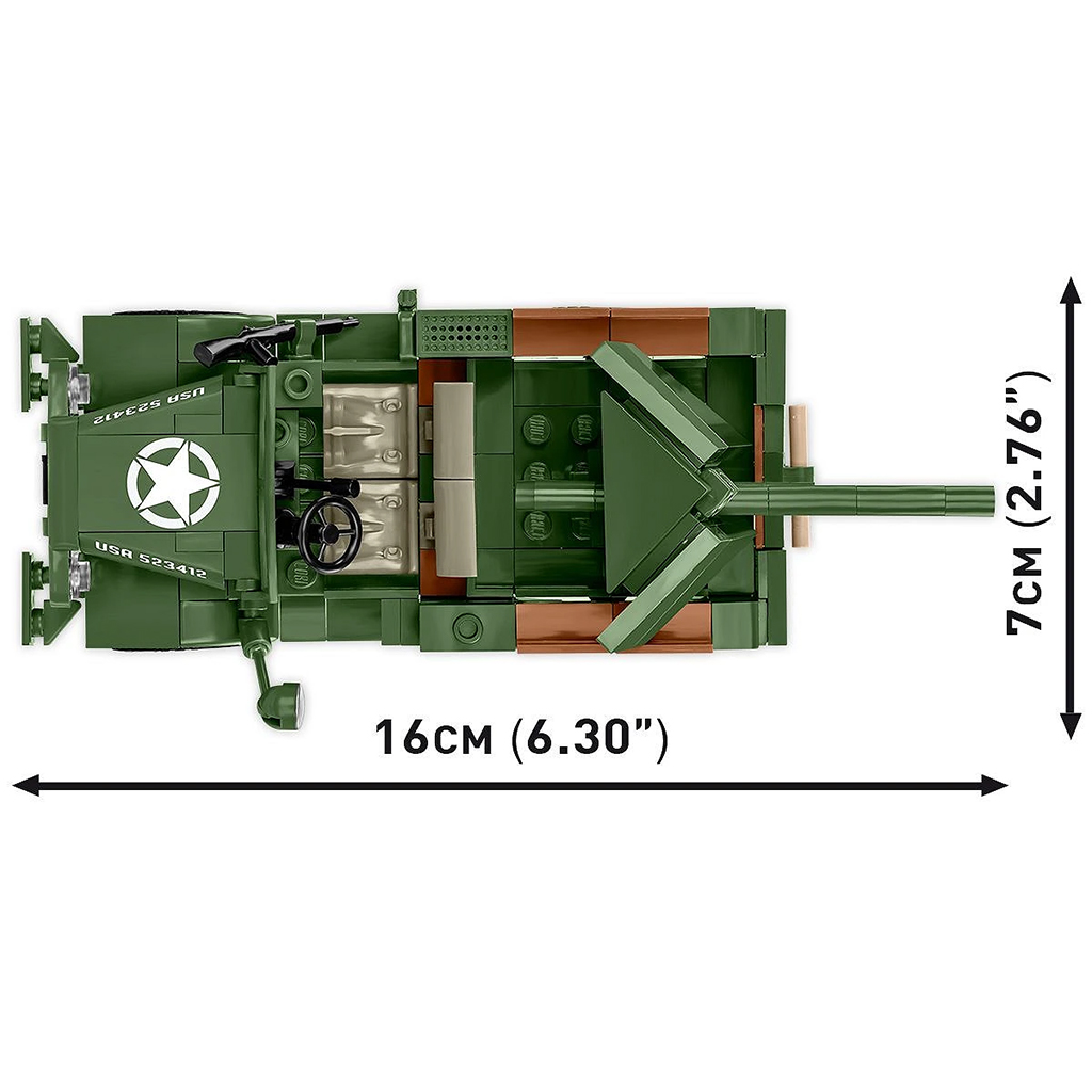 COBI: II wojna światowa 37mm GMC M6 Fargo zestaw konstrukcyjny (3116) kép 5