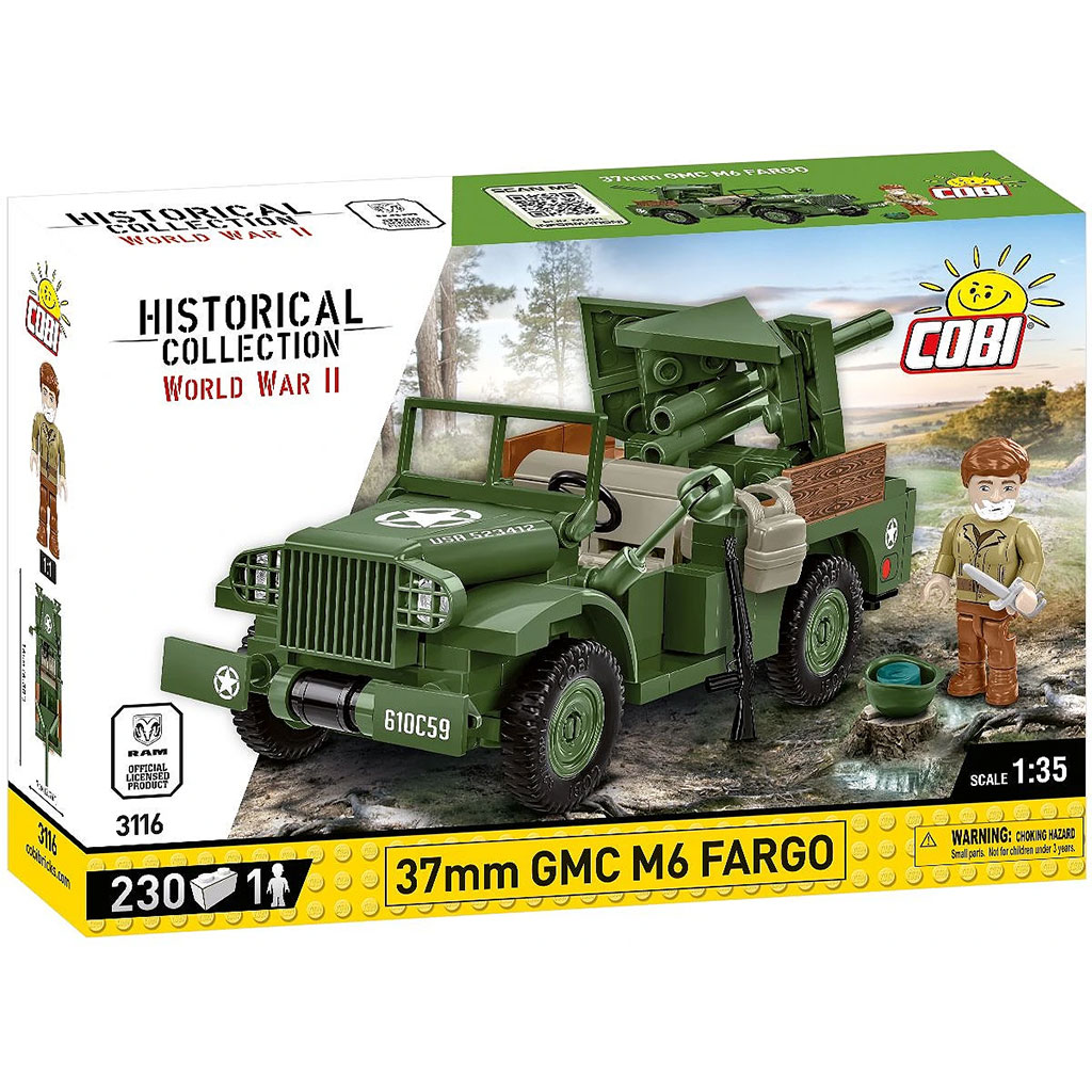 COBI: II wojna światowa 37mm GMC M6 Fargo zestaw konstrukcyjny (3116) kép 1
