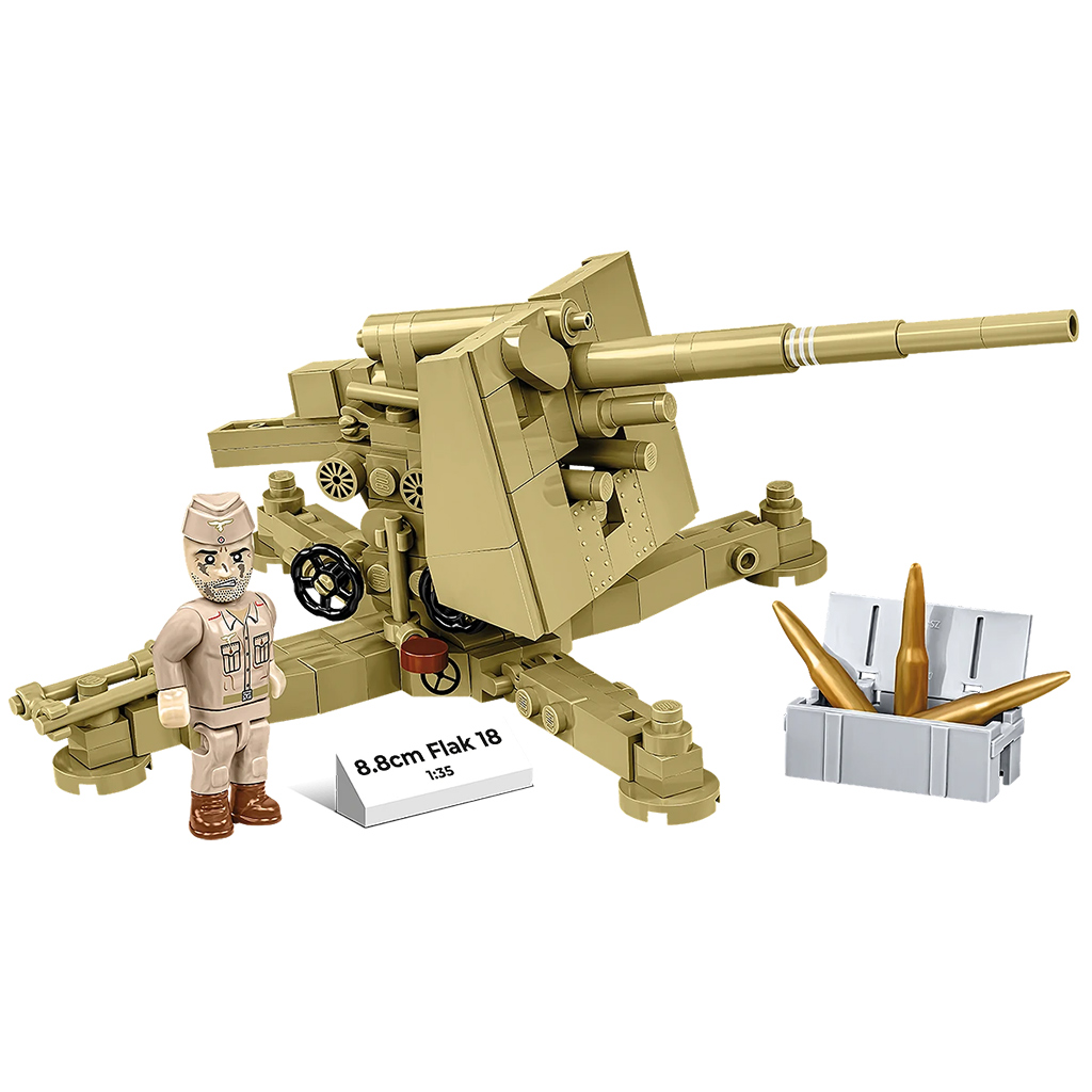 COBI: II wojna światowa 8.8cm Flak 18 klocki (3141) kép 2