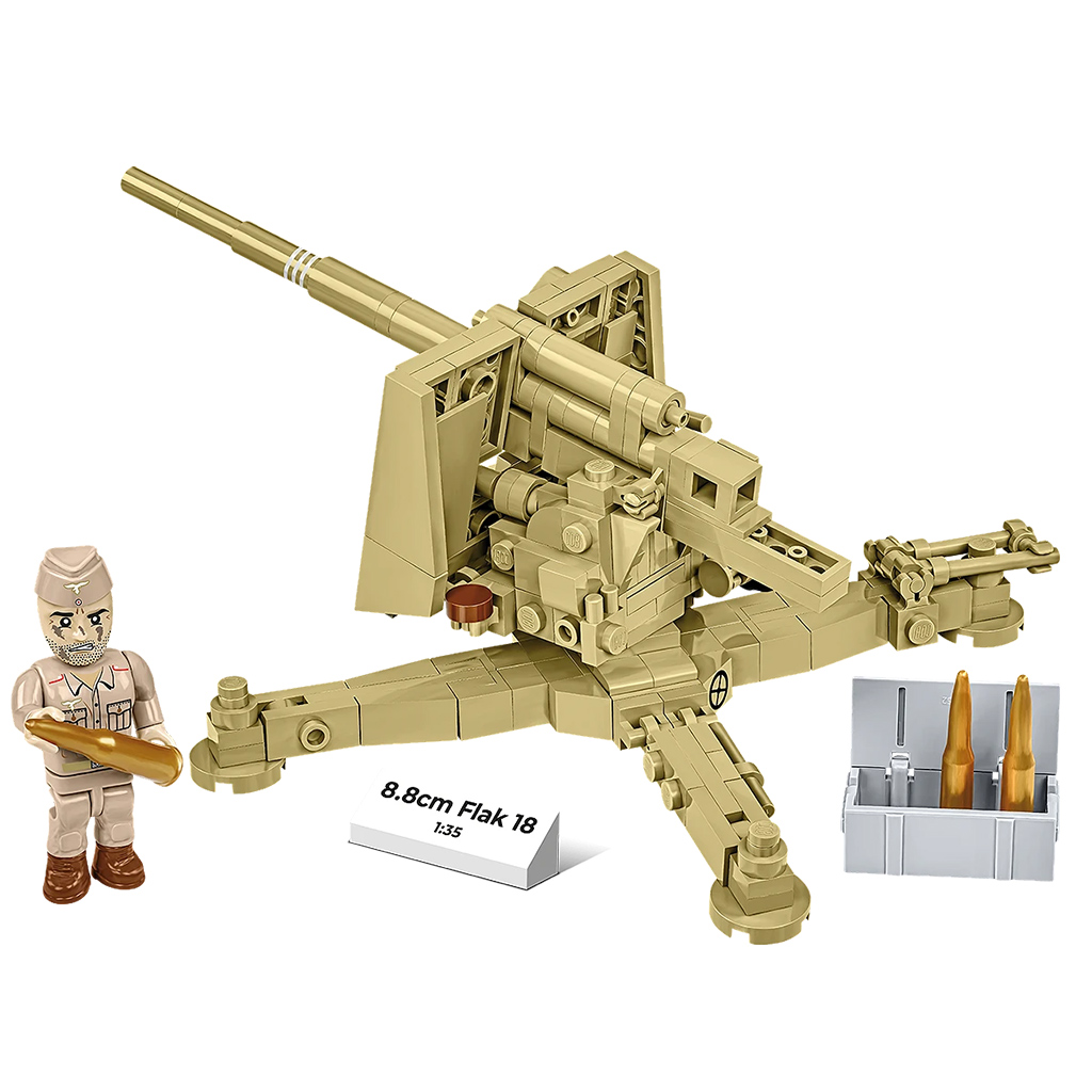 COBI: II wojna światowa 8.8cm Flak 18 klocki (3141) kép 3
