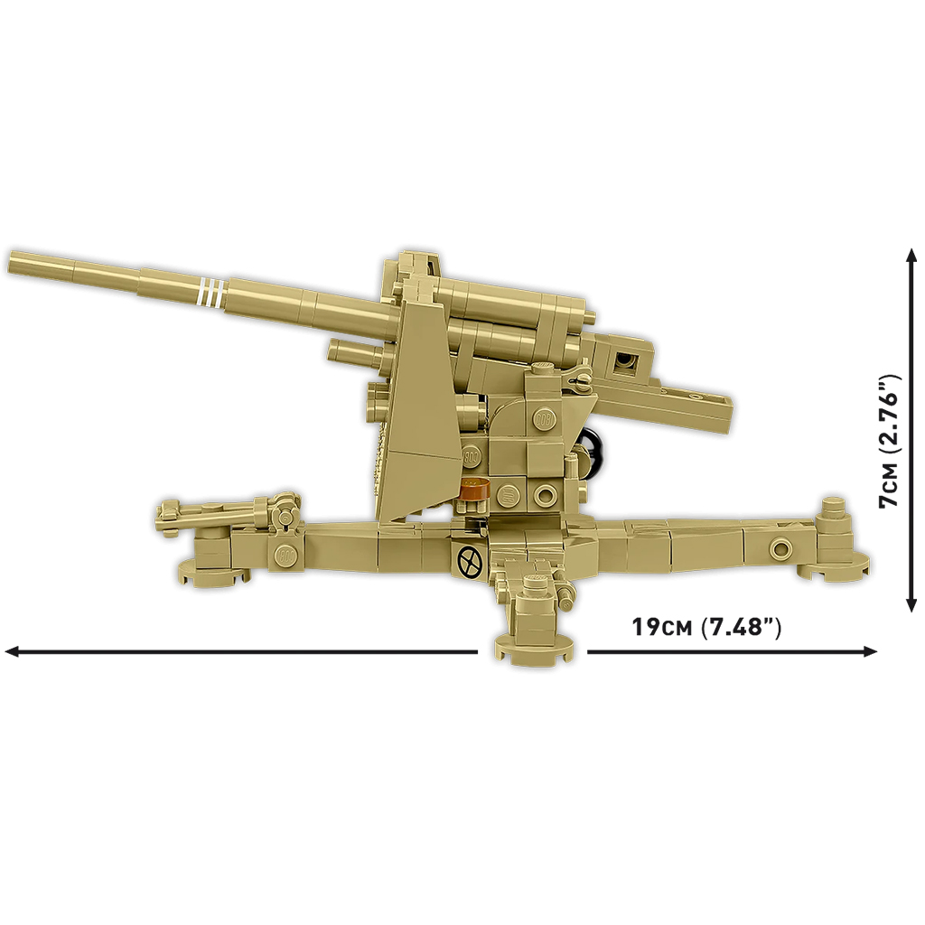 COBI: II wojna światowa 8.8cm Flak 18 klocki (3141) kép 4