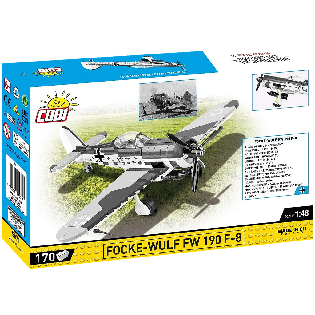 COBI: II wojna światowa Focke-Wulf FW 190 F-8 zabawka konstrukcyjna (5871) kép 6