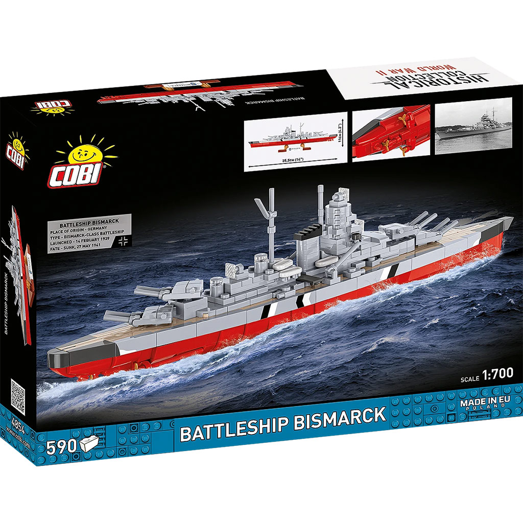 COBI: II wojna światowa Okręt wojenny Bismarck zestaw konstrukcyjny (4854) kép 5