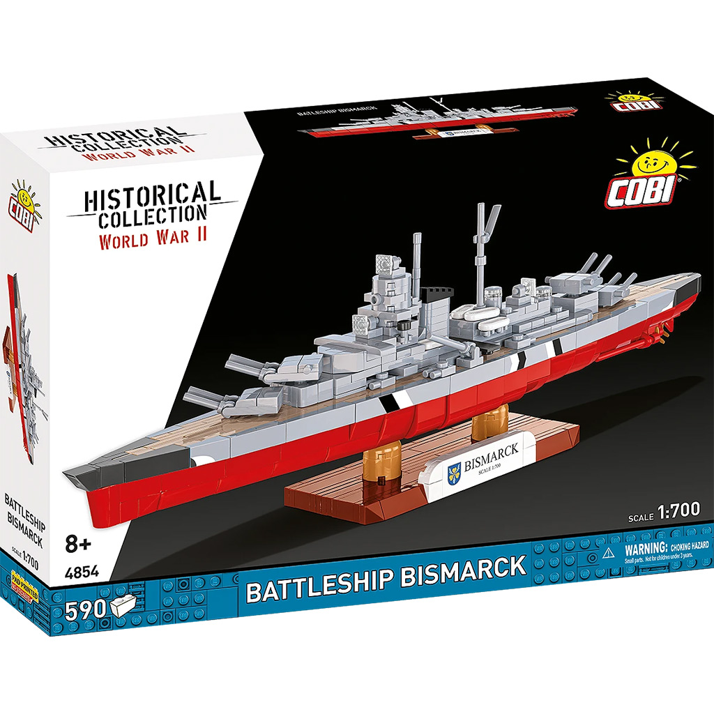 COBI: II wojna światowa Okręt wojenny Bismarck zestaw konstrukcyjny (4854) kép 1