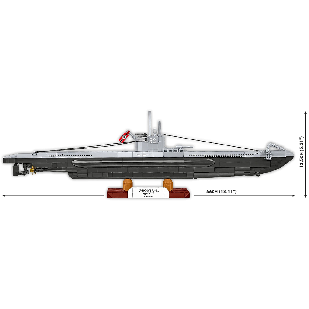 COBI: II wojna światowa U-Boot U-52 (Typ VIIB) statek budowlany (4852) kép 5